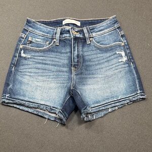 KanCan Blue Distressed Jean Shorts